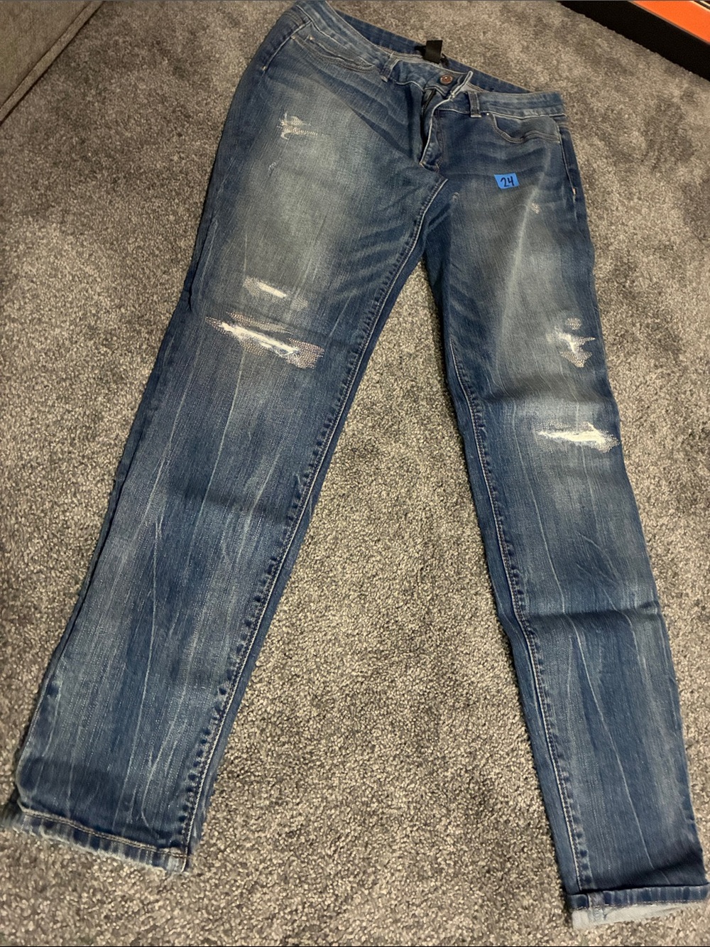 Women’s Distressed Skinny Jeans - Blue#24